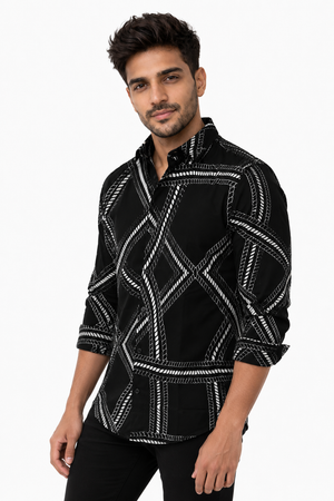 Black Printed Shirt