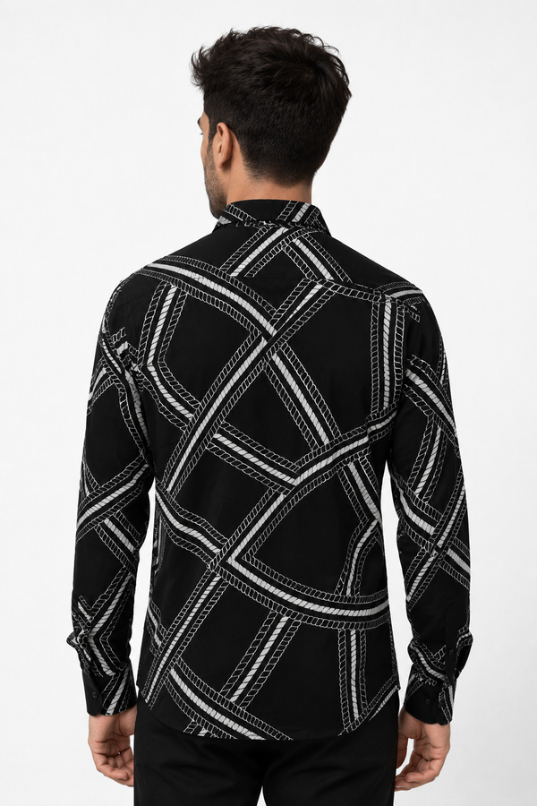 Black Printed Shirt