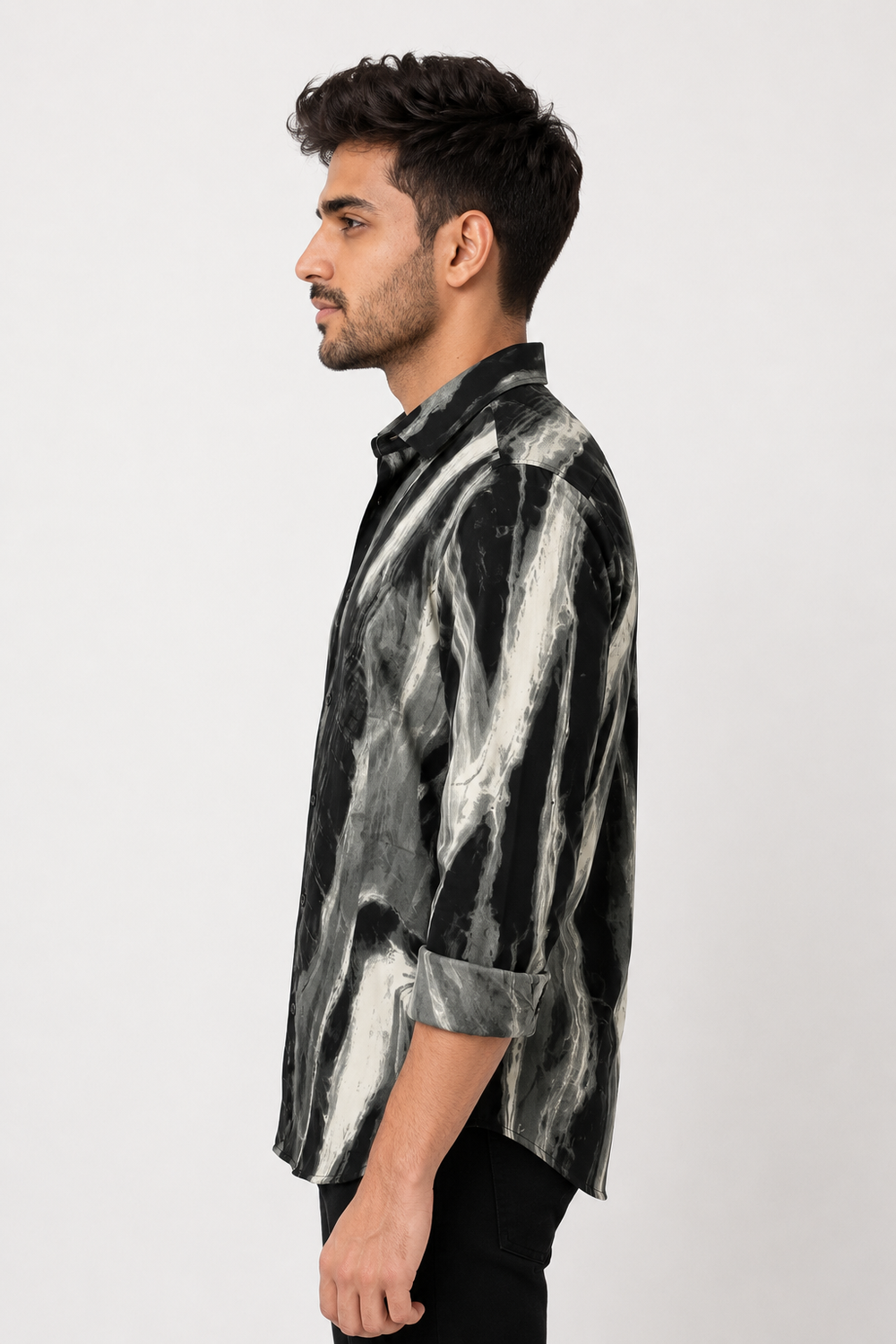 Dark Grey Printed Shirt