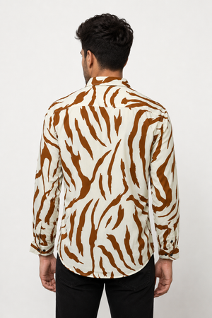 Brown Dot Printed Shirt