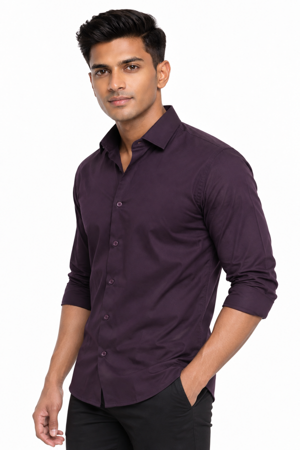 Dark Purple Plain shirt