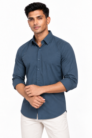 Blue Plain shirt