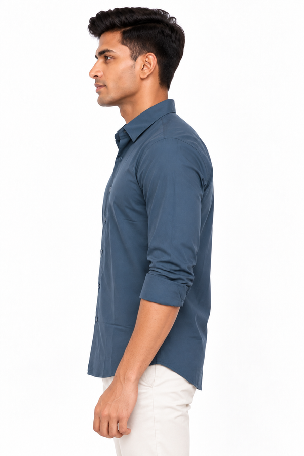 Blue Plain shirt