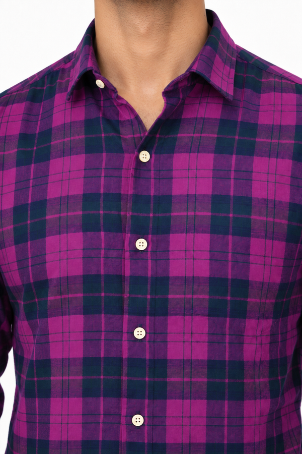 Purple Checked Shirt