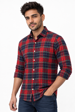 Red and Blue Checked Shirt