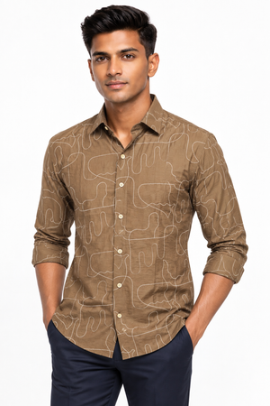 Brown Designer Shirt