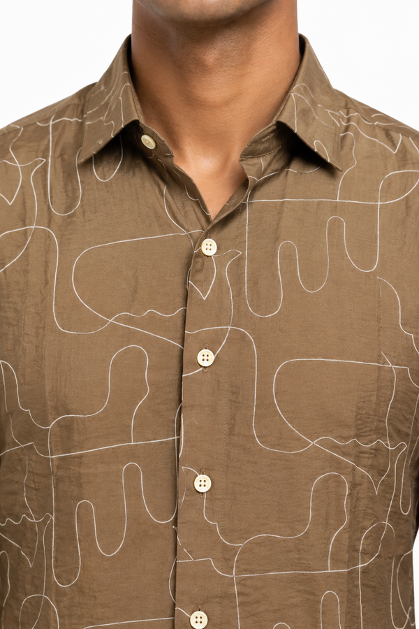 Brown Designer Shirt