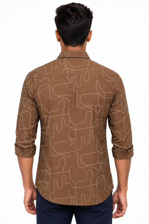 Dark Brown Designer Shirt