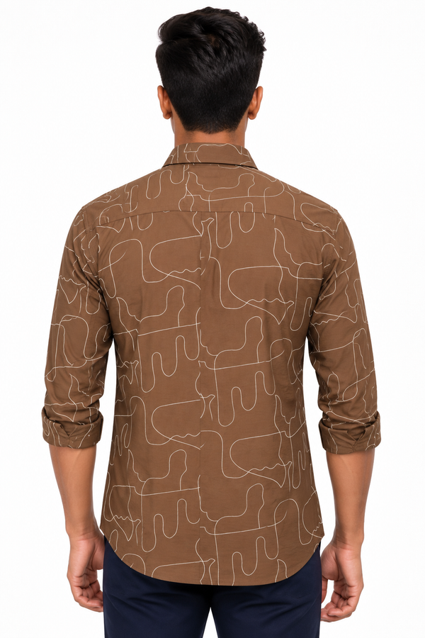 Dark Brown Designer Shirt