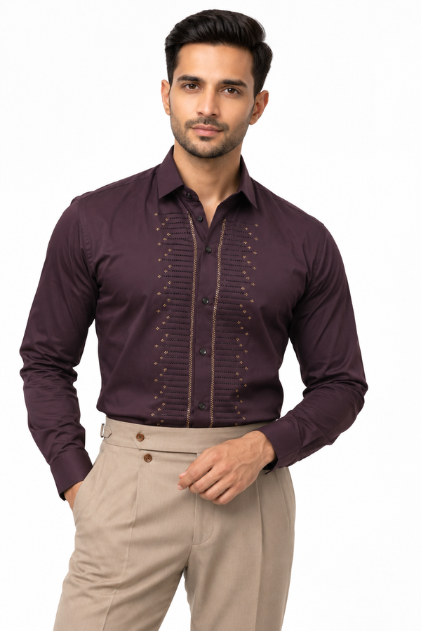 Maroon Stone Shirt