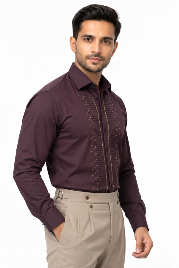 Maroon Stone Shirt