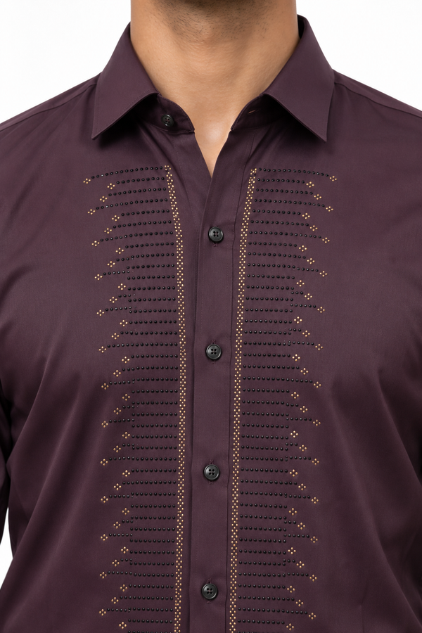Maroon Stone Shirt