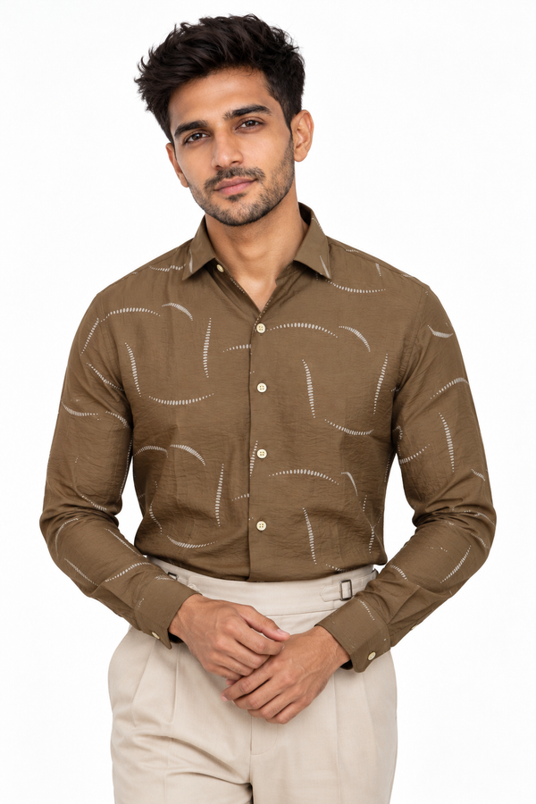 Brown Designer Shirt
