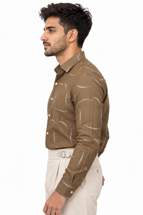 Brown Designer Shirt
