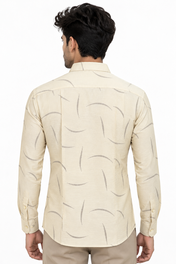 Cream Designer Shirt