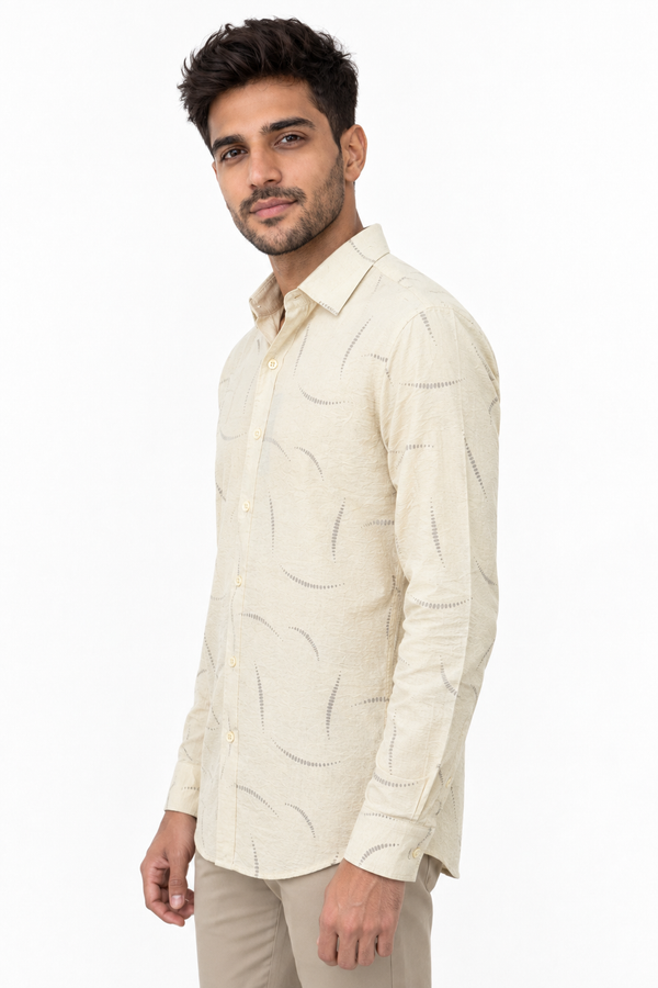 Cream Designer Shirt