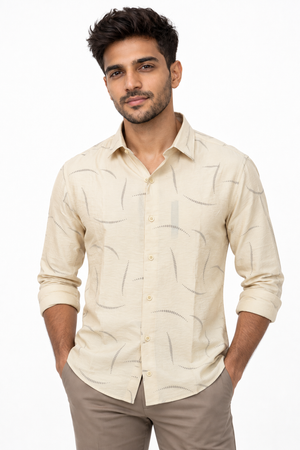 Cream Designer Shirt