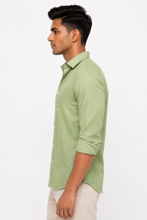 Pastel Green Linen  Shirt