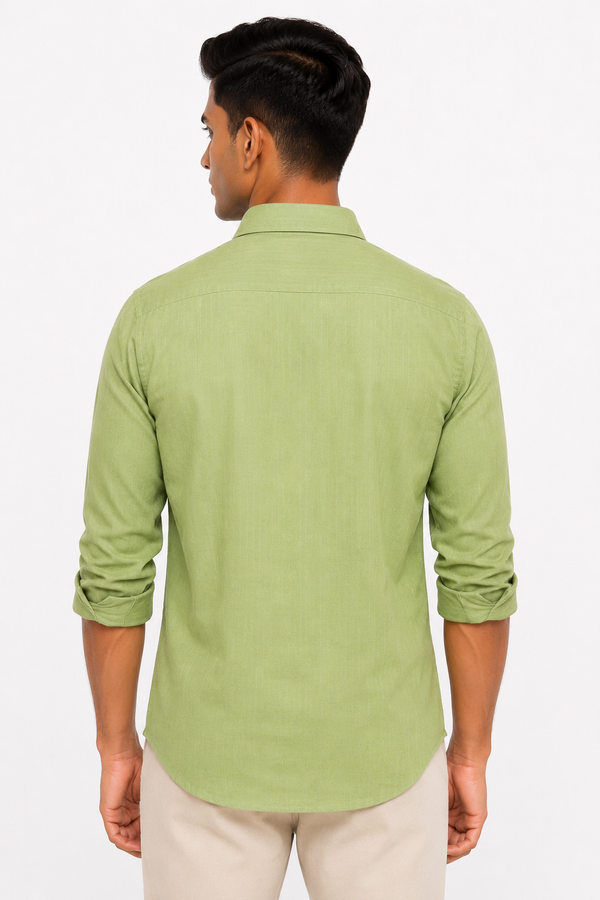 Pastel Green Linen  Shirt