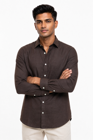 Brown Linen Shirt