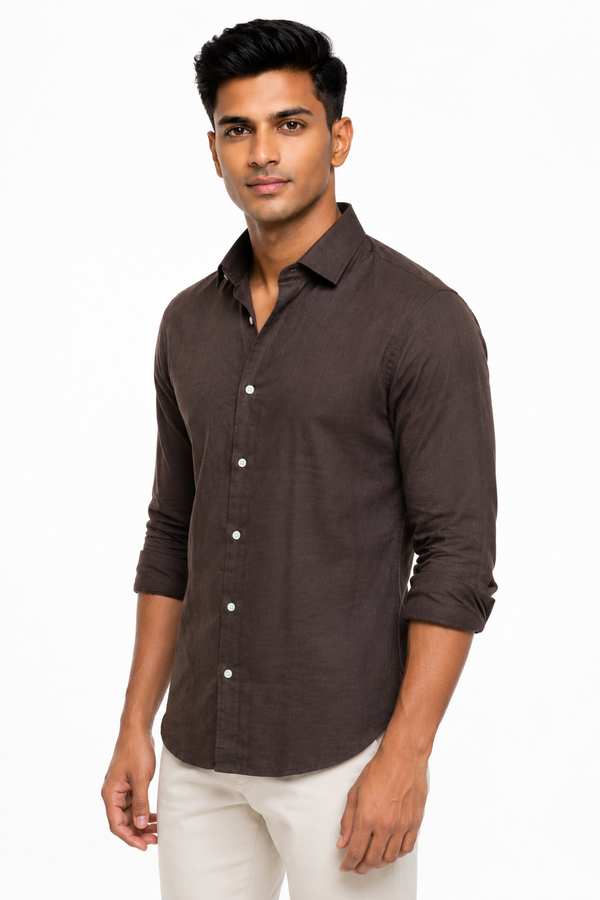 Brown Linen Shirt