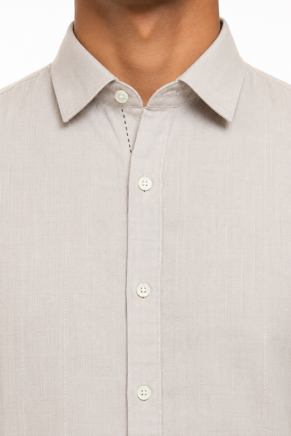 Cream Linen Shirt