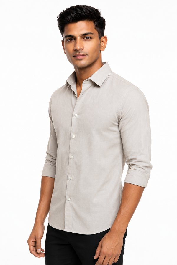 Cream Linen Shirt