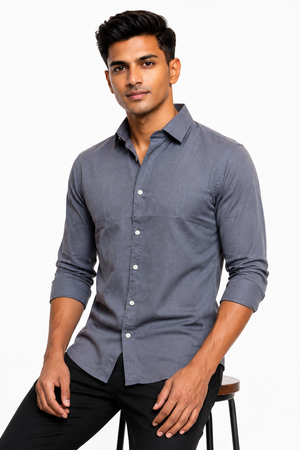 Grey Linen Shirt