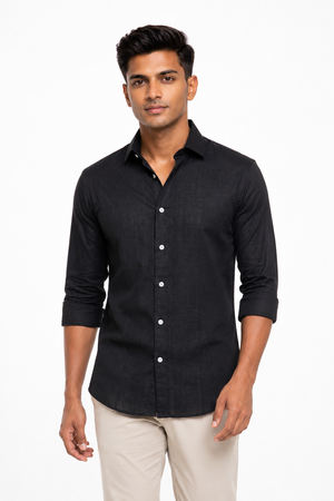 Black Linen Shirt
