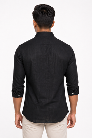 Black Linen Shirt