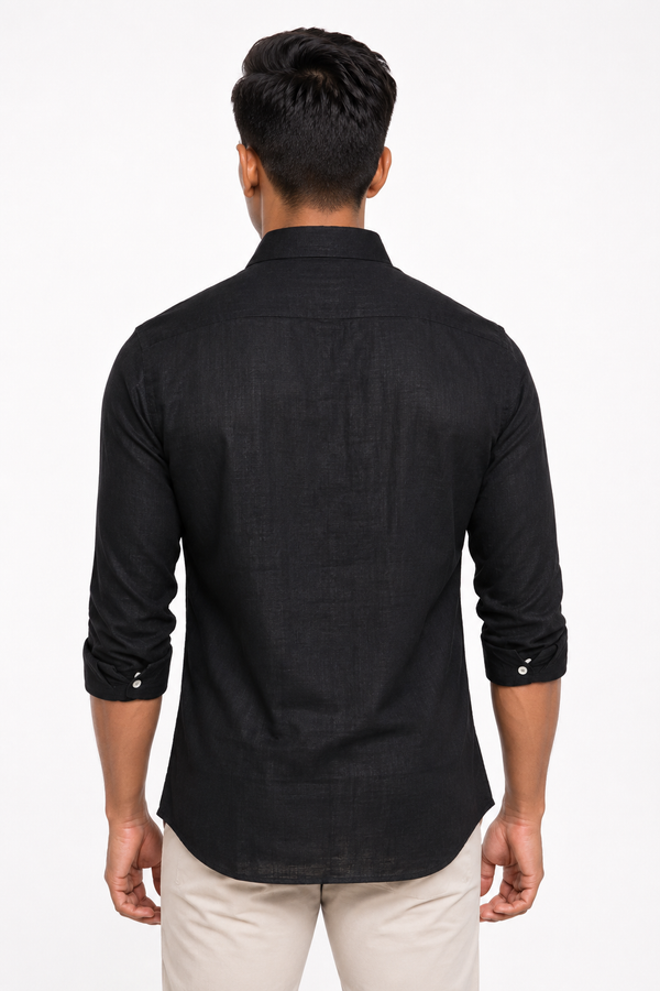 Black Linen Shirt