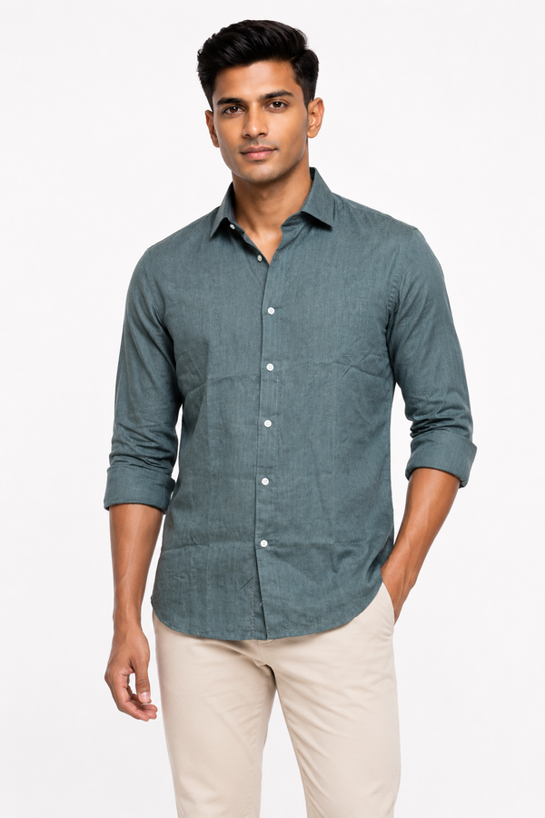 Green Linen Shirt