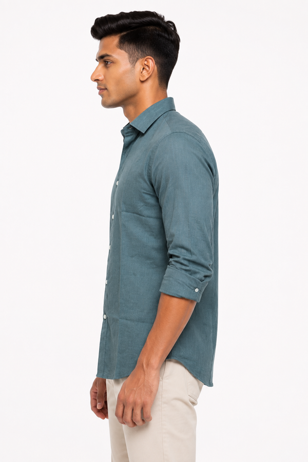 Green Linen Shirt