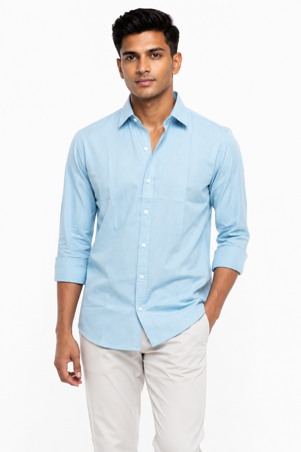 Light Blue Linen Shirt