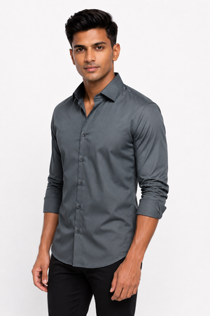 Dark Grey Plain shirt