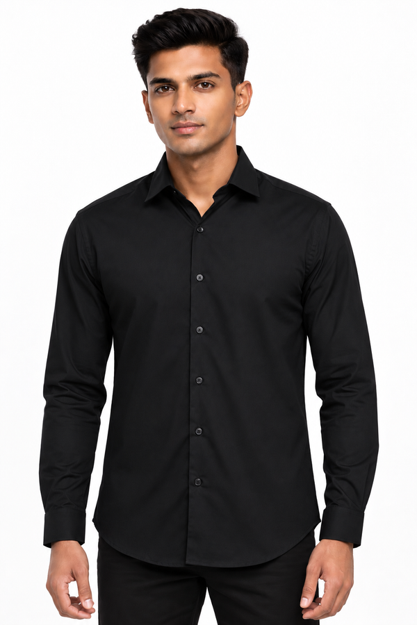 Black Plain shirt