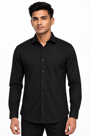 Black Textured Shirt