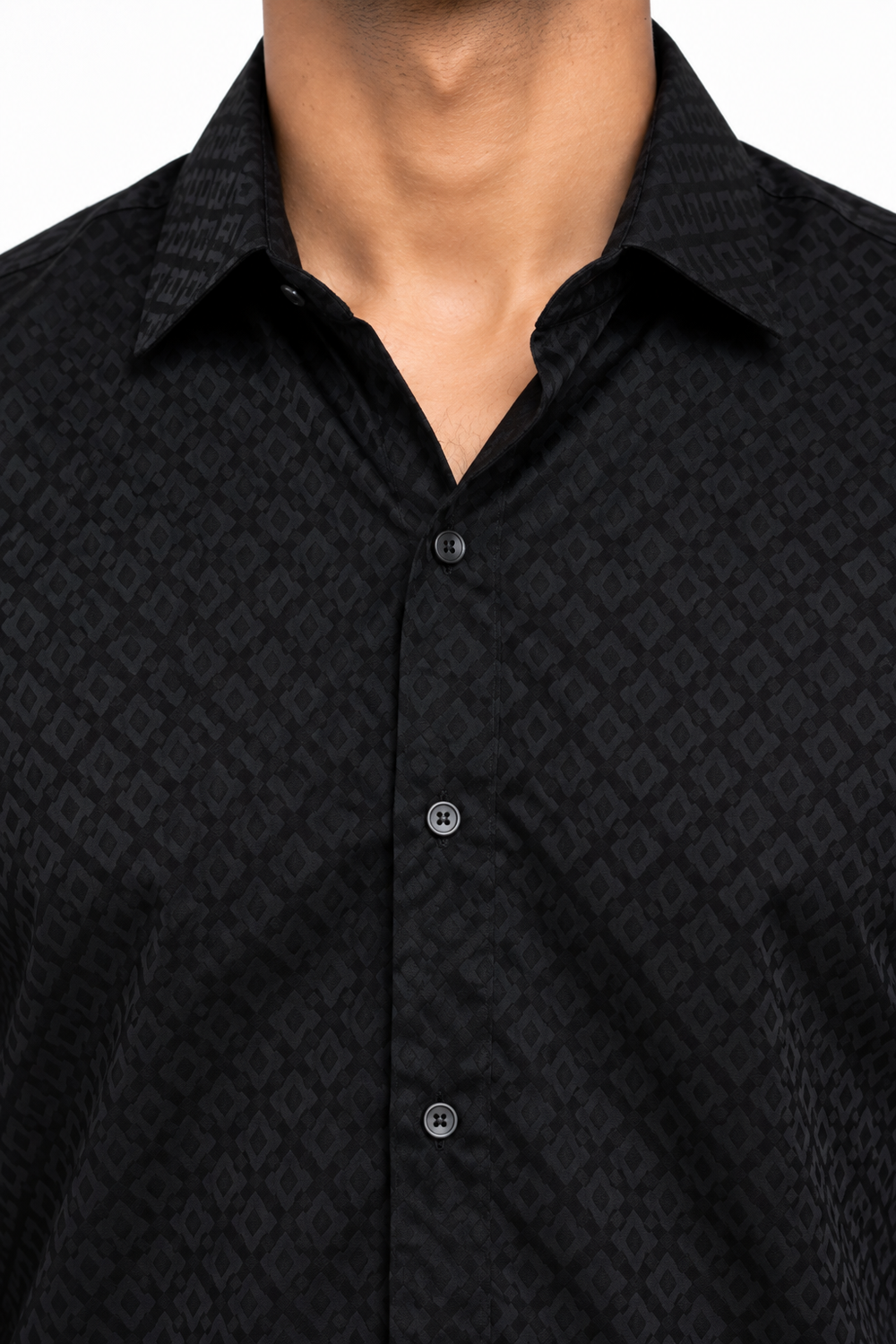 Black Textured Shirt