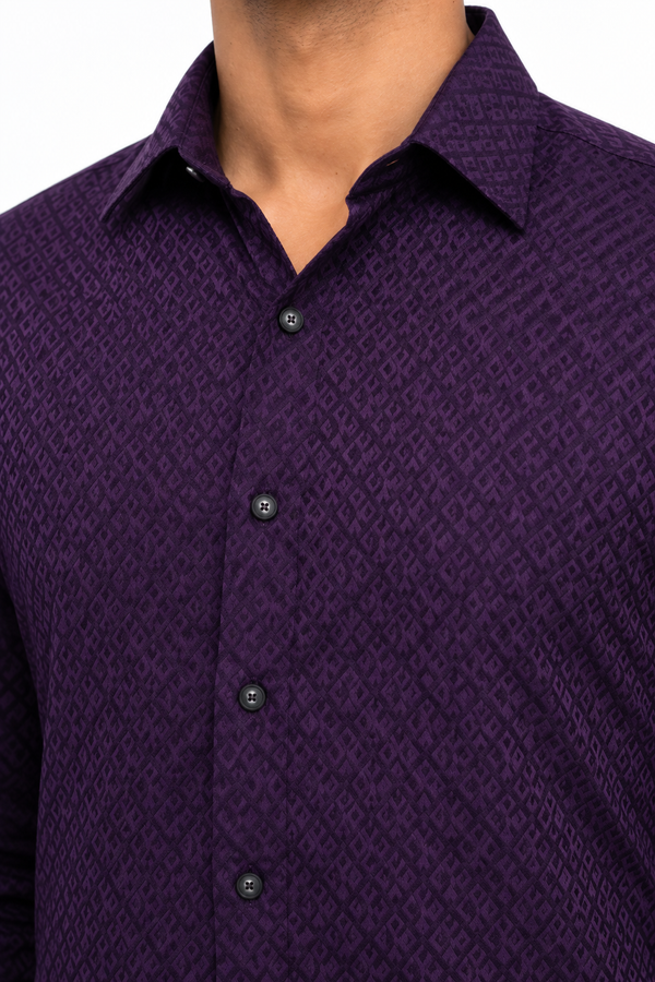Purple Textured Shirt