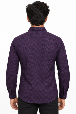 Purple Textured Shirt