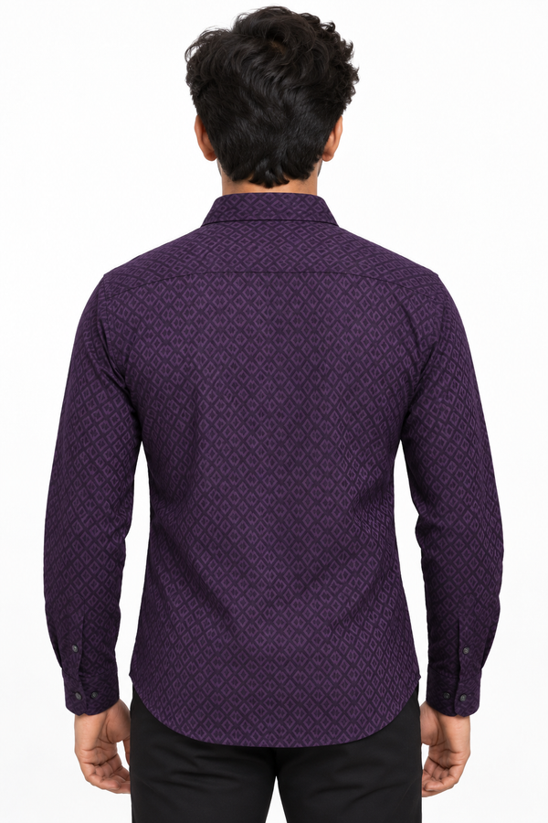 Purple Textured Shirt