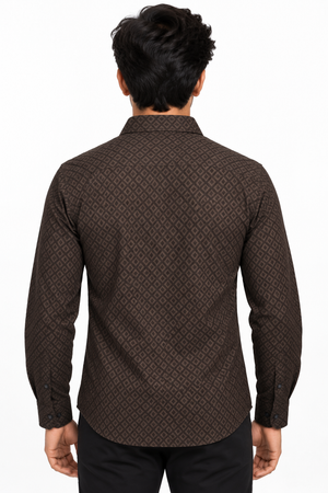 Brown Textured Shirt