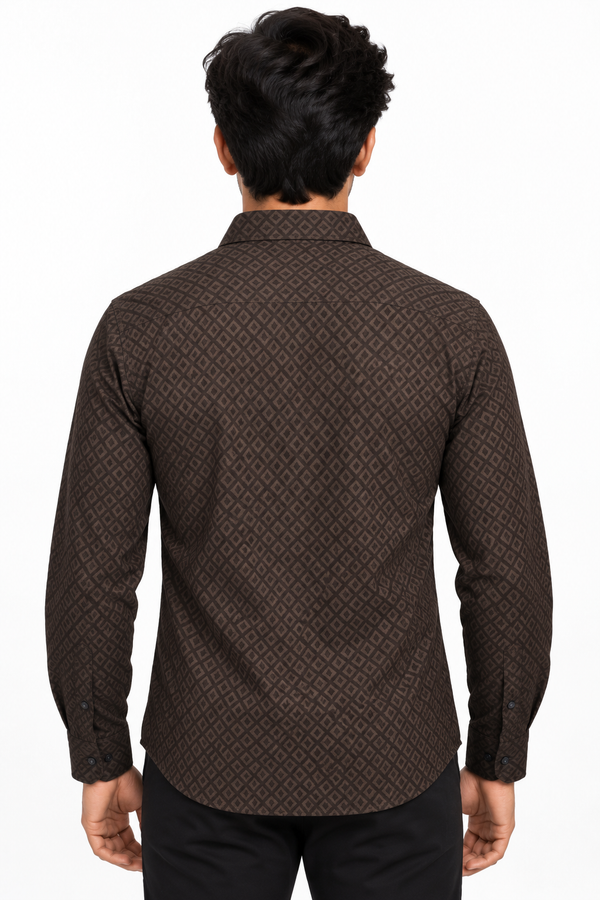Brown Textured Shirt