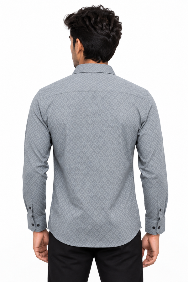 Grey Textured Shirt