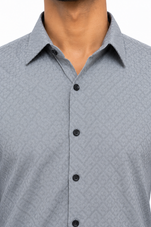 Grey Textured Shirt