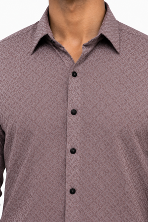 Peach Textured Shirt