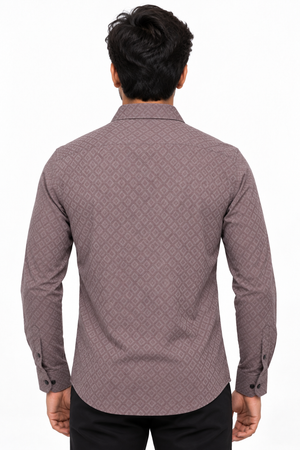 Peach Textured Shirt
