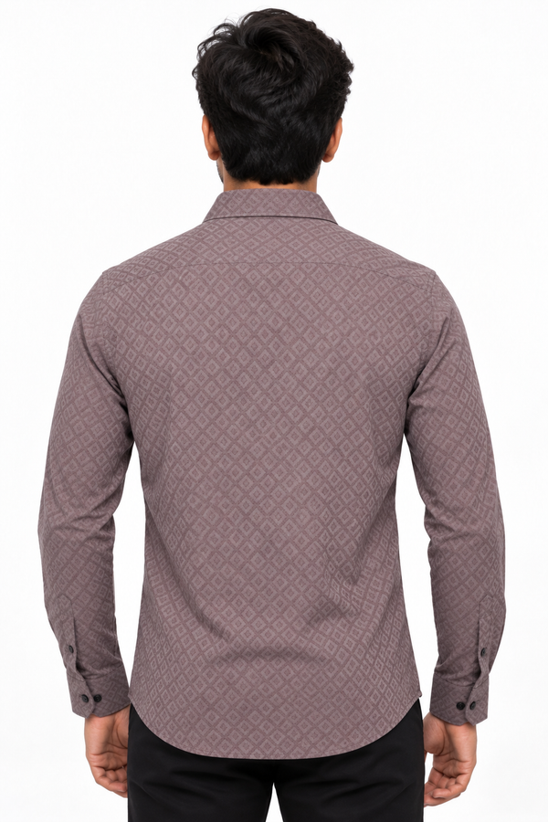 Peach Textured Shirt