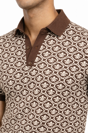 Brown Collar Tshirt
