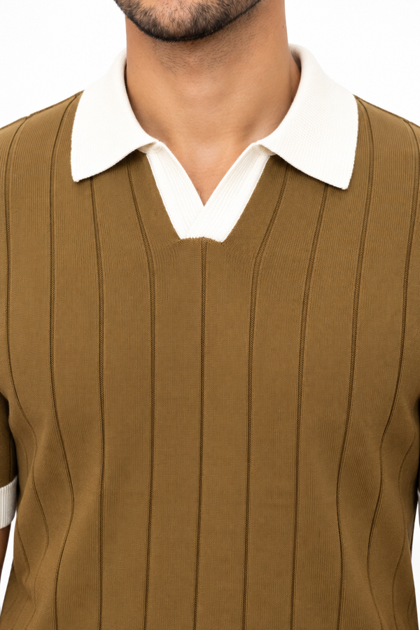 Brown Collar T-shirt
